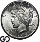 1926-S Peace Dollar, Nice Mint Luster, BU++