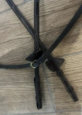 Dyon Rubber Reins with Fancy Stitch and Stoppers