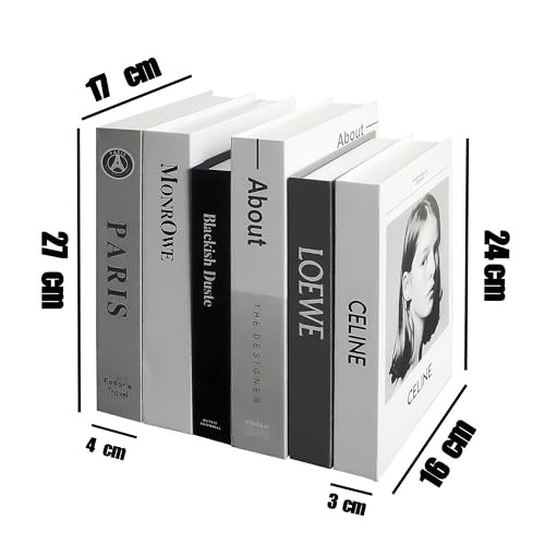  6 Pcs Faux Fashion Books for Home Decoration - Modern Aesthetic No.3 Set