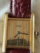 CARTIER Must De Tank Vermeil Big Model ‘Trinity Dial’ Mechanical circa 1980’s