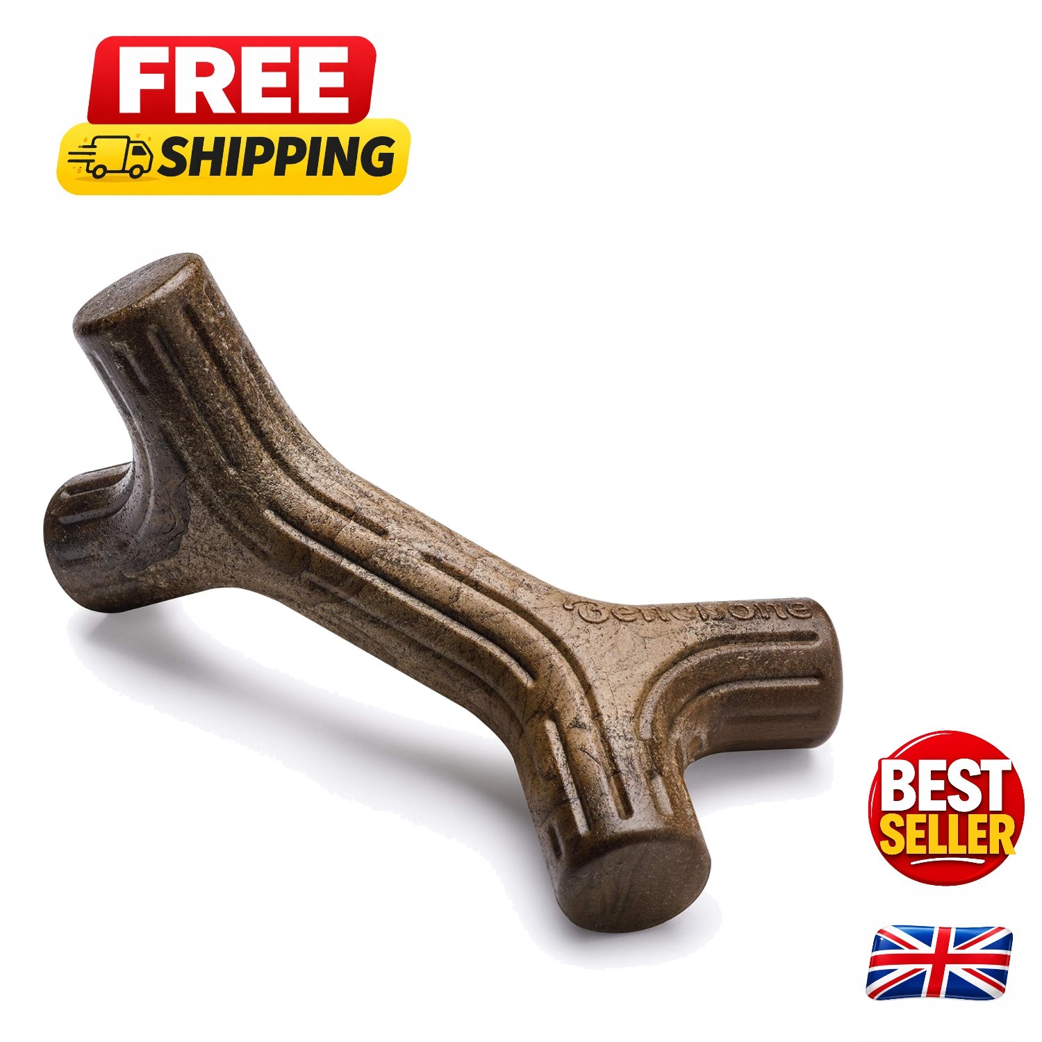 Indestructible Dog Chew Toy with Real Maple Flavor for Medium Aggressive Chewers