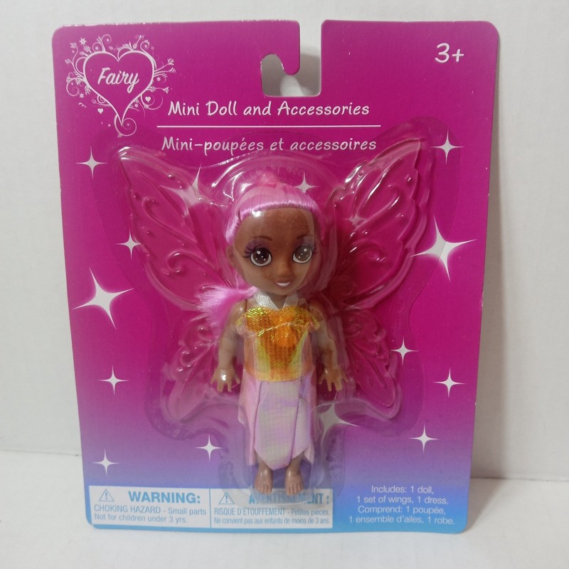 Pink Fairy Mini Doll and Accessories 3+ and Up Yellow 5" Action Figure