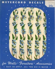 Vintage Meyercord Decal 894-B Morning Glory Vine