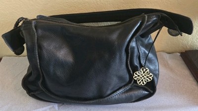 Pietra Borsa Leather Purse Shoulder Bag Black