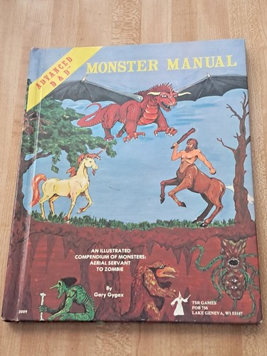 Advanced Dungeons & Dragons Monster Hardcover, by Gary Gygax 1979 4th Print RPG  - Picture 1 of 8