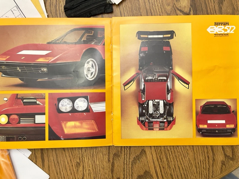 Ferrari BB 512 Berlinetta Boxer fábrica sala de exposición folleto de ventas Foto 3 de 4