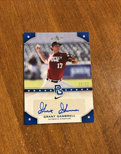 Grant Gambrell 2015 Leaf Perfect Game Blue Auto Idaho Falls Chukars Royals /30