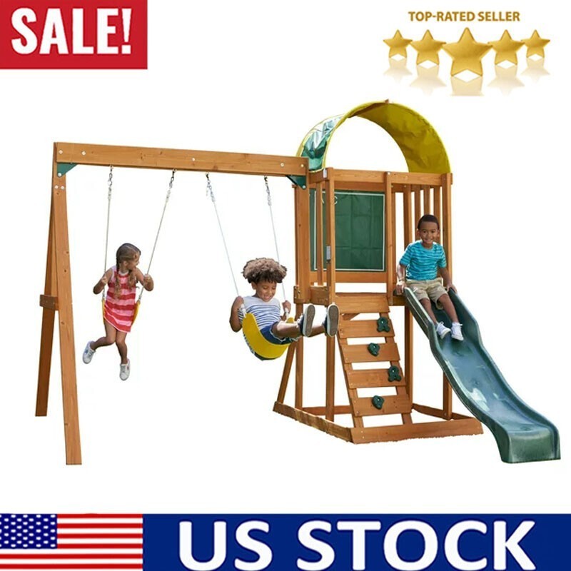 Swing Set Climber Slides Activity Center Playground