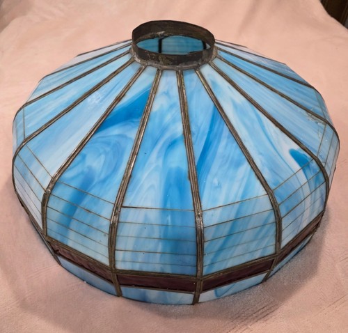 Vintage Stained Glass Lamp Shade - Picture 4 of 16