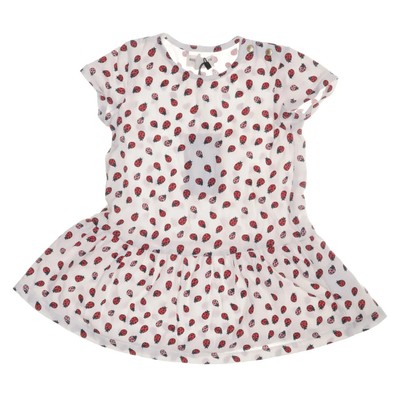 White on White, Kleid, Größe: 80, Weiß/Rot/Schwarz, Baumwolle/Elasthan #YdM
