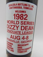 DIZZY DEAN Baseball -  Coca Cola Bottle - Rossville, Georgia - 1982