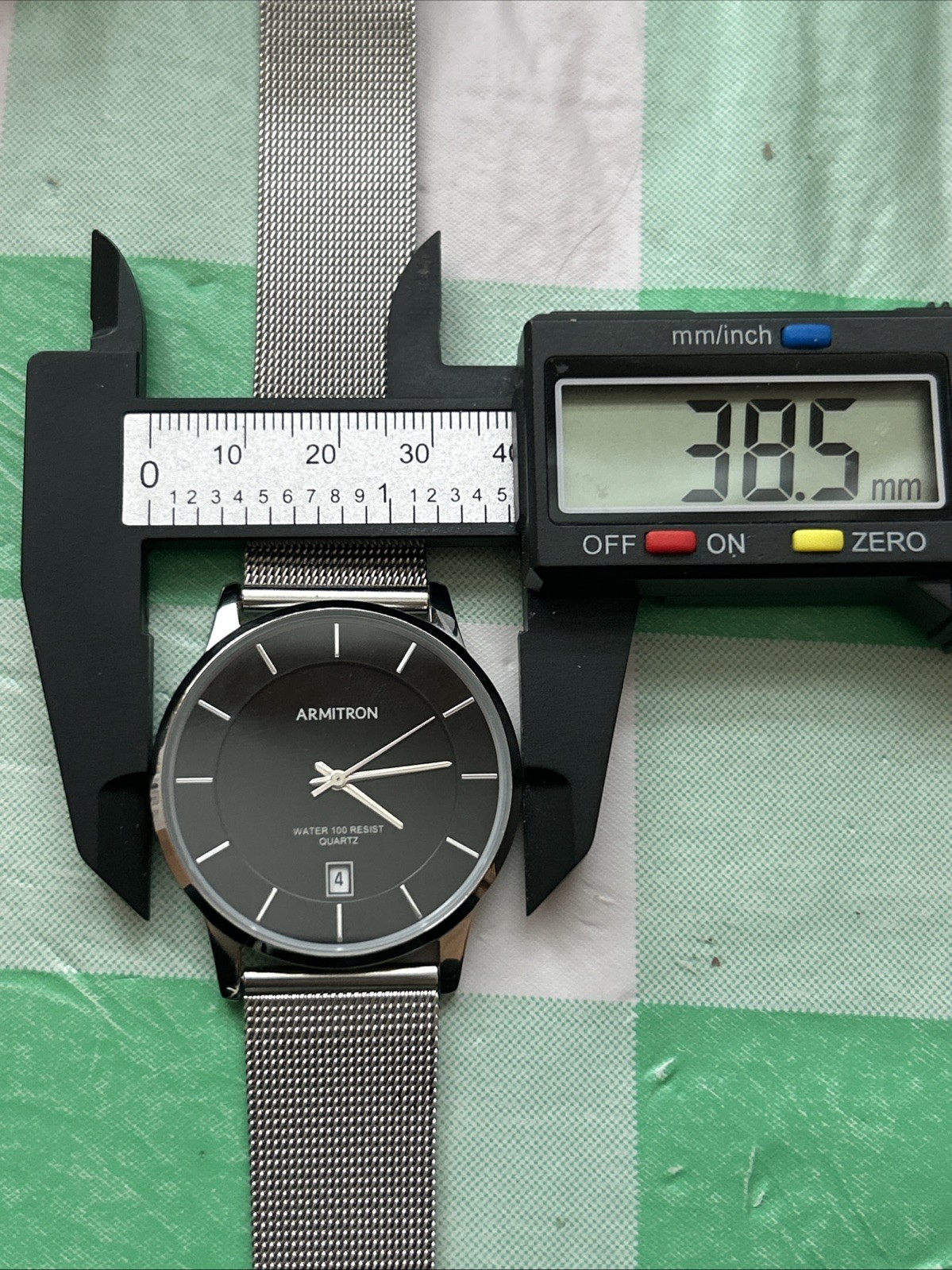 Armitron Slim Black Dial Silver Tone Men’s Quartz Watch