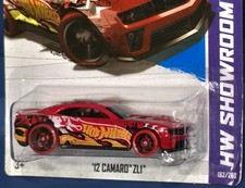 2013 TEM HOT WHEELS '12 Chevrolet Camaro ZL1 Red HW SHOWROOM 2012 #182/250