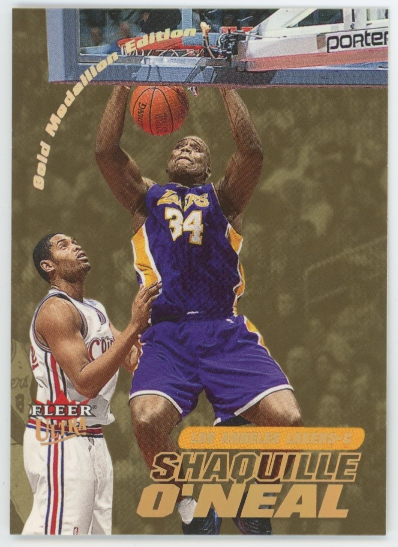 2000-01 FLEER ULTRA GOLD MEDALLION BASKETBALL #36 SHAQUILLE O'NEAL LAKERS
