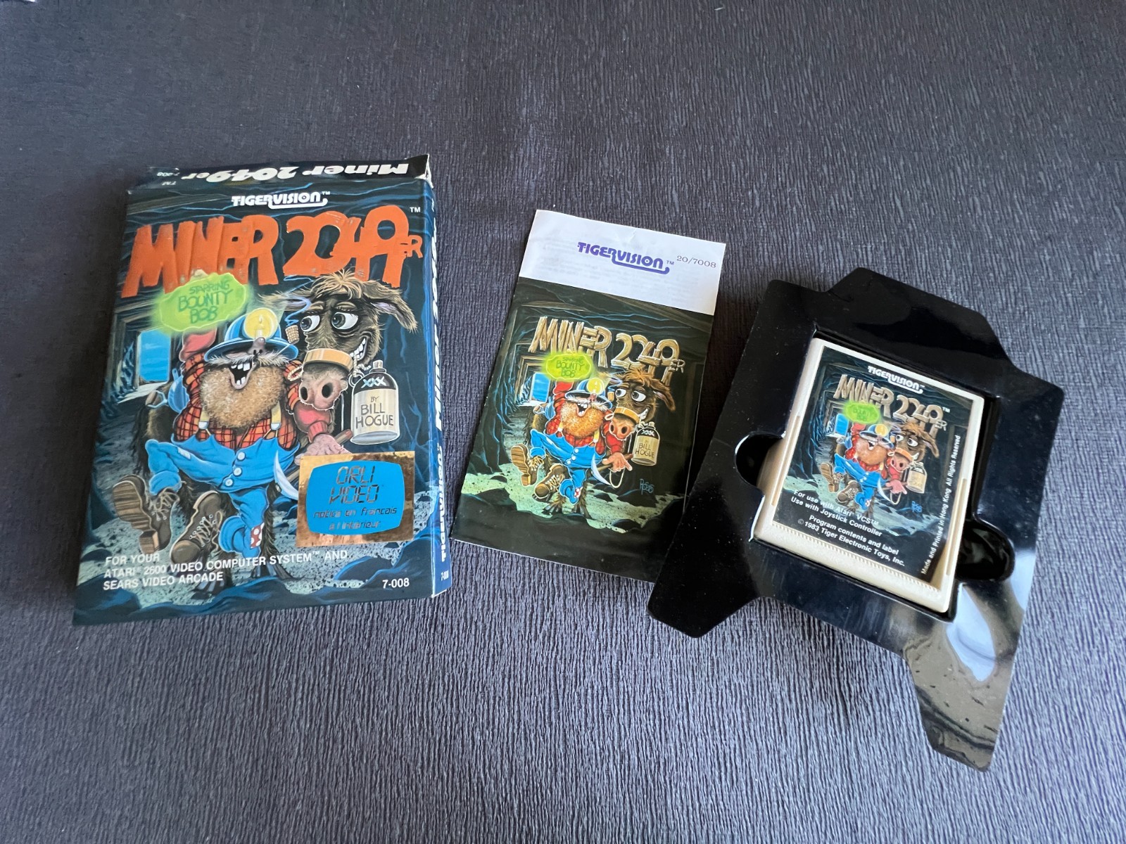 Atari 2600 VCS Miner 2049er Tigervision complet en bon état!