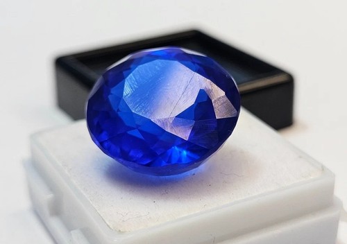 Royal Blue Sapphire Natural Round Cut 23+ Ct Loose EGL Certified Gemstone - Picture 2 of 10