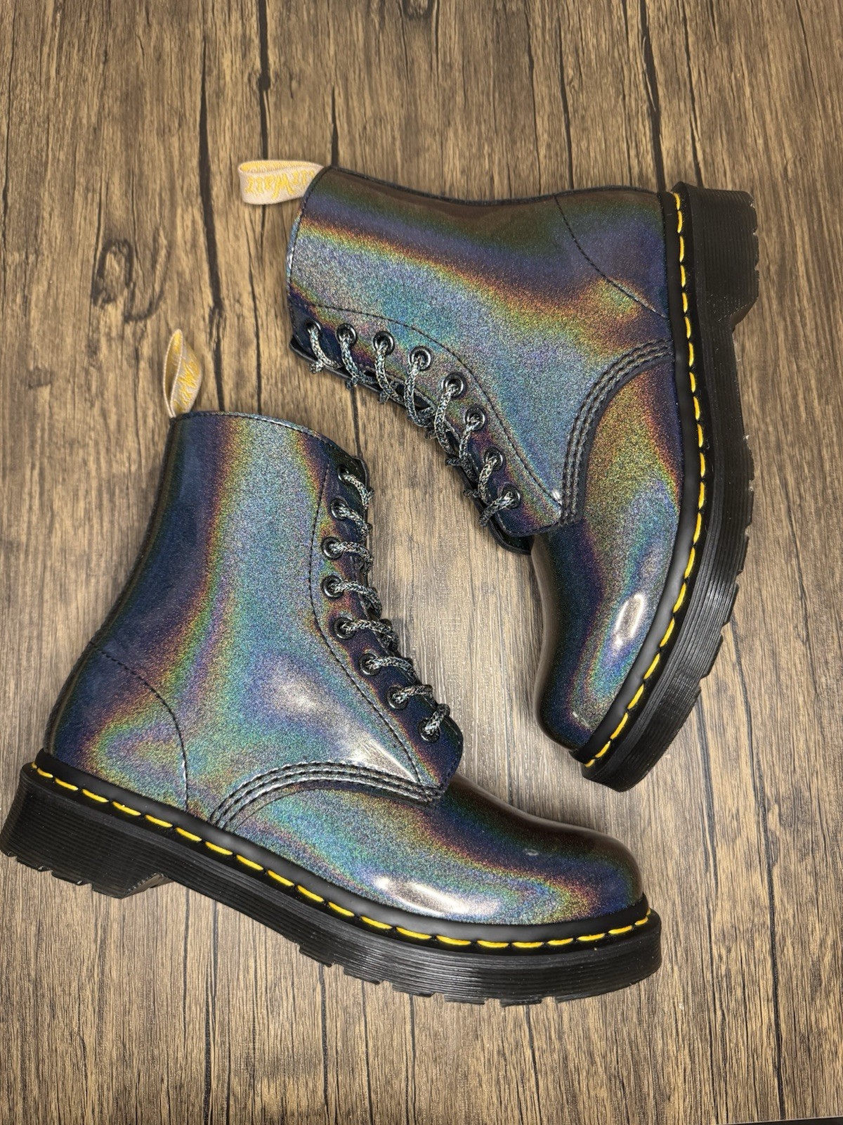 Dr Martens 1460 Pascal Vegan Iridescent Gunmetal Boots UK Size 5 image 6