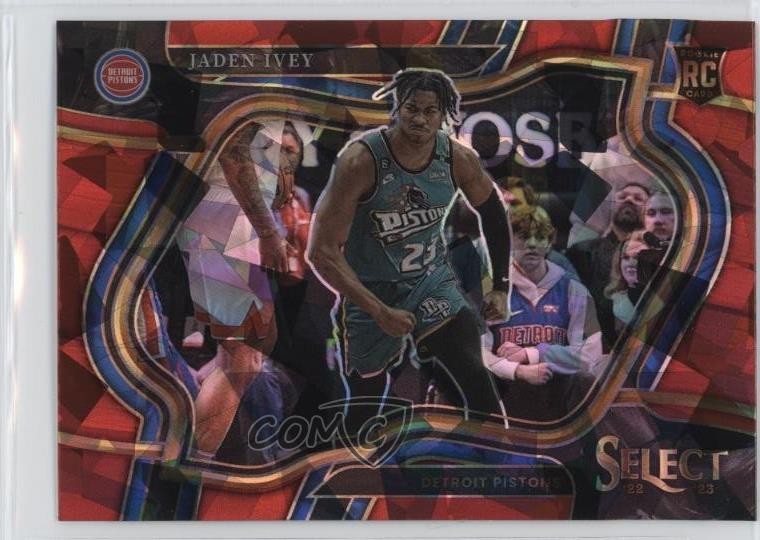 2022-23 Panini Select Courtside Red Cracked Ice Prizm Jaden Ivey #298 12h1
