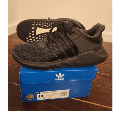 adidas EQT Support 93/17 Triple Black Primeknit BY9512 2017 Men's