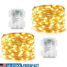 Fairy String Lights 100 LED 33ft Waterproof Timer Battery Powered Indoor Outdoor