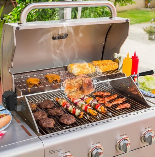 Best Universal Rotisserie Kit BBQ Grilling Accessory for Most 2 to 4 Burners Gas - Picture 3 of 7