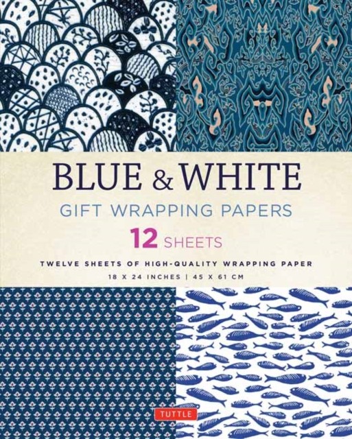 Blue & White Gift Wrapping Papers (Paperback Book) - Image 5