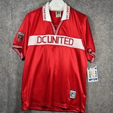 Vintage NWT D.C. United MLS Licensed Red Collared Jersey Mens Size M 20x30