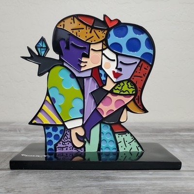 Romero Britto Art ''Soul Mates'' Full Size 7'' x 3'' x 7'' Sculpture Figurine