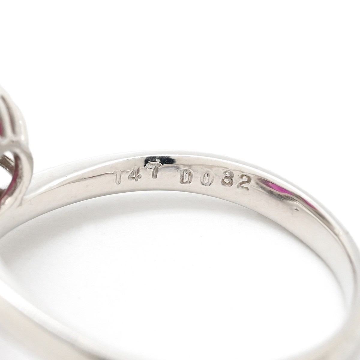 Ring ring Ruby da Earring Pt900 Ruby diamond Plat… - image 5