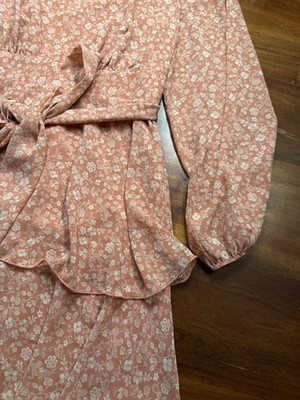 floral chiffon dress forever 21 Forever 21 Plus size Pink Floral Chiffon Tiered Mini Dress Sz 0X - NEW