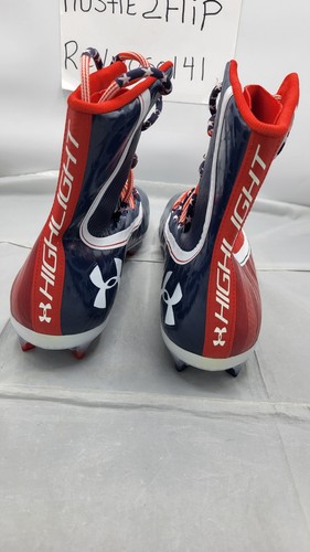 Under Armour Highlight Men Sz 13 LIMITED EDITION USA Football Cleats 3021191-600 - Picture 6 of 10