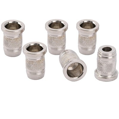 Musiclily Pro 6Pcs Nickel 11mm Steel Guitar Through Body String Ferrules Bushing