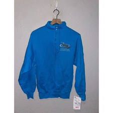 Vintage Yellowstone National Park Sweatshirt 1/4 Zip Blue NWT VTG Crewneck 90s S