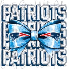 Sublimación Transferencia Patriots Fútbol Listo Para Prensar Transferencia de Calor Paquete de 6