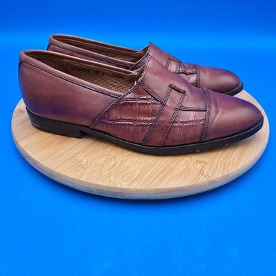 Giorgio Brutini Mens Brown Leather Slip On Loafers Dress Shoes 8.5D