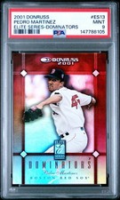 2001 DONRUSS ELITE SERIES DOMINATORS PEDRO MARTINEZ #/25 PSA 9 MINT POP 1 NO 10s