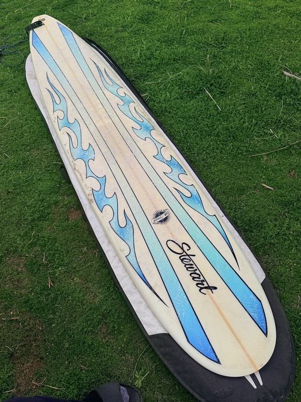 Stewart Hydro Hull 10’ Surfboard BARELY USED!   INCLUDES FINS, LEASH, AND BAG!
