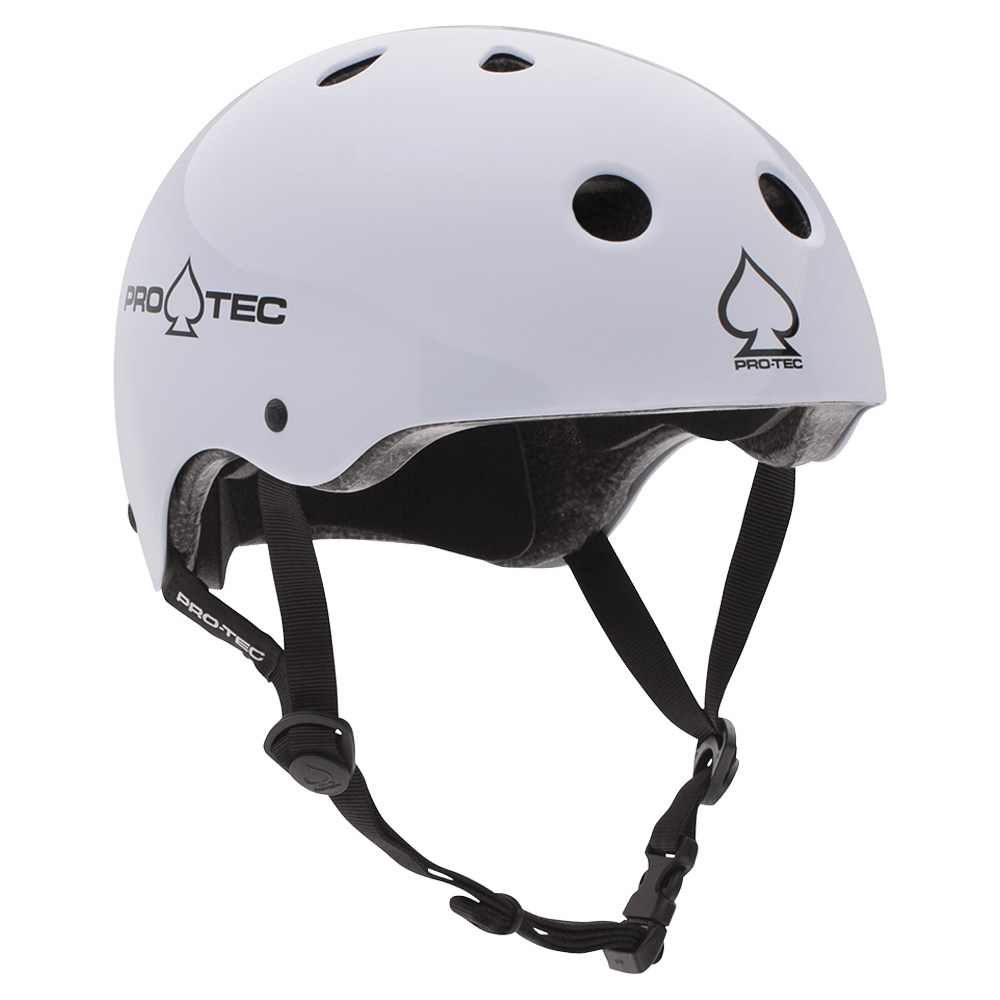 Pro-Tec Classic Certified Skate BMX Scooter Helmet Gloss White