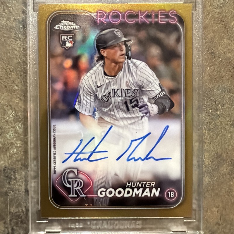 2024 Topps Chrome Hunter Goodman Gold Auto /50