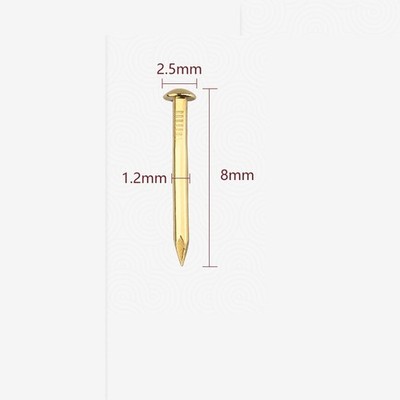 Brass Small Mini Round Head Nail Tack Diameter 1.2mm - 2.8mm Length 8mm - 55mm