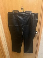 Pistola Tammy Faux Leather High Rise Trousers Pants Black 24 Button Fly