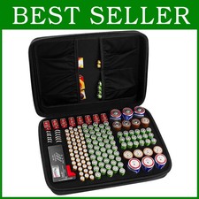 Battery Organizer Storage Box - Holds 148 Batteries  Tester