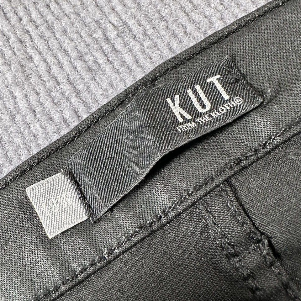 KUT From The Cloth Polyester Jeans Womens 18 Straight Leg Black Stretch - Image 3 of 4