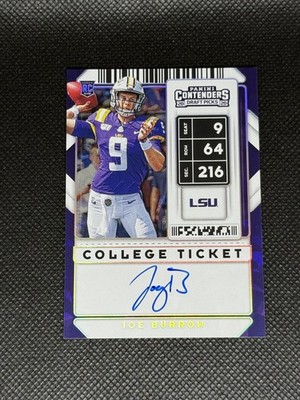 Joe Burrow 2020 Panini Contenders Draft Picks College Ticket Auto Black Box 1/1!