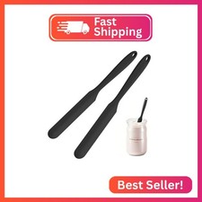 2Pcs Silicone Jar Spatula,9 Inch Jam Spreader for Peanut Butter,Heat-Resistant F