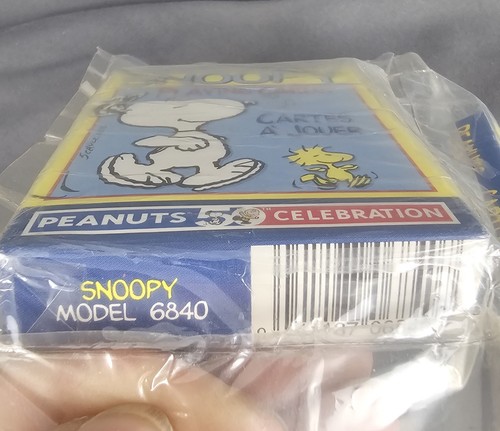 Vtg Peanuts Snoopy Playing Cards 50 year Celebration USA (2 sealed) #6840 - Picture 3 of 7
