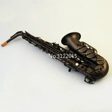 Alto Eb Tune Saxophone Black Nickel Plated High Quality Sax with Case