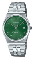 Casio Analog Edelstahl GrüNes Zifferblatt Quarz MTP-B145D-3AV 50M Unisex-Uhr