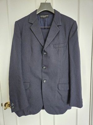 Ende 60er Jahre Vintage Pierre Cardin blau Wollmischung Mod Anzug Größe 37R