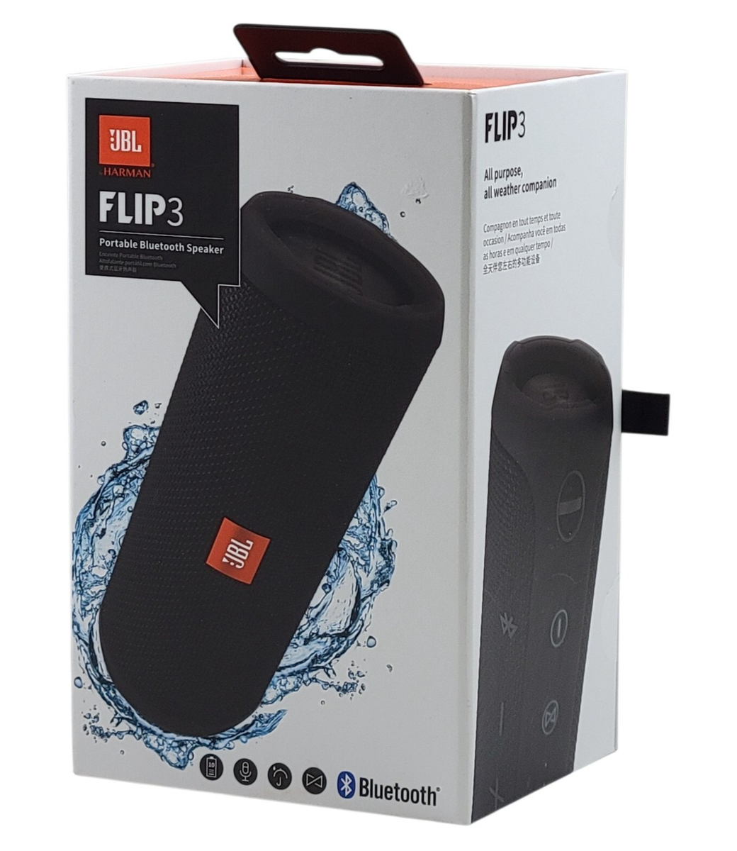 JBL Flip 3 Portable Speaker System - Black for sale online | eBay